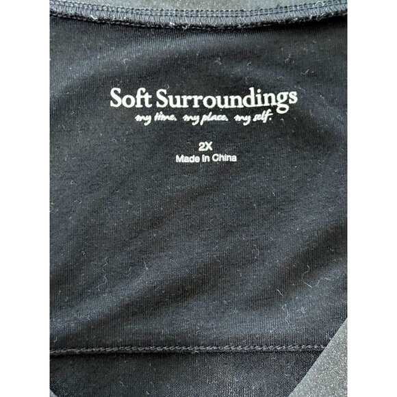 Soft Surroundings Tunic Lagenlook Black Long Sleeve V-Neck Womens Size 2X - Picture 4 of 8